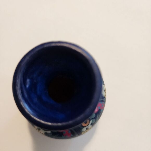 Palayok Hand Painted Set Of 4 Bright Multi-Colored Miniature Clay Pots Vintage - Picture 3 of 11